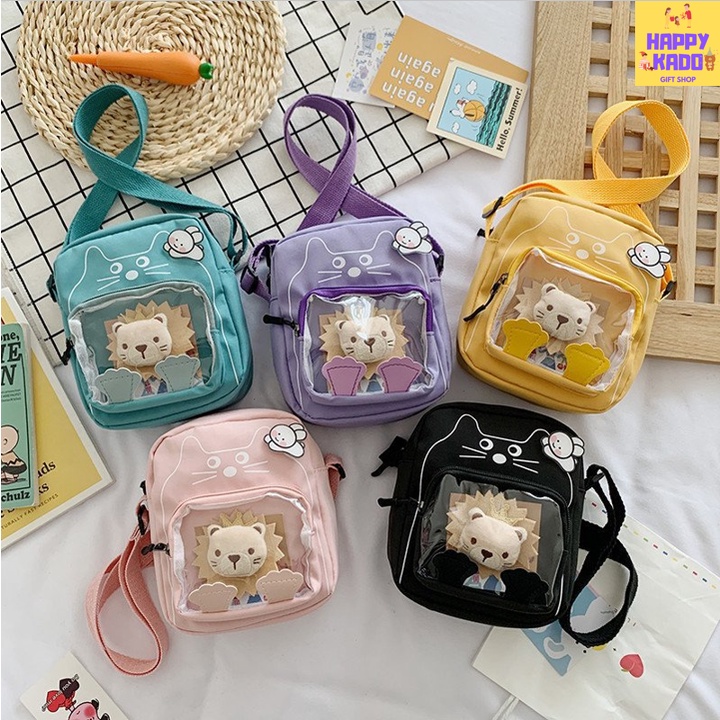 Tas Segi Kucing Singa Anak-anak/Remaja Cantik Mungil Kado Hadiah Ulang Tahun / Natal / Tahun Baru