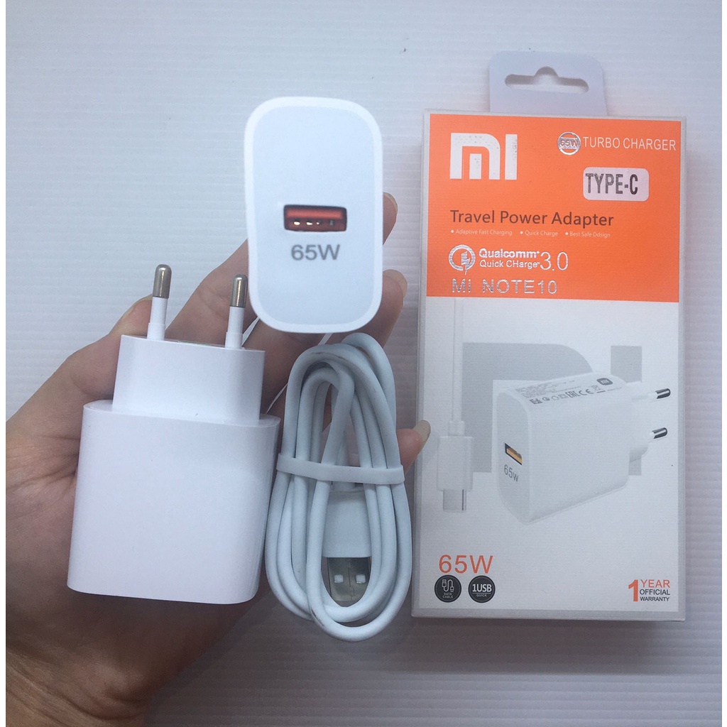 CHARGER XIAOMI 65W REDMI NOTE 7 MI 9 MI 8 MDY-10- EF QC 3.0 REDMI 8 / REDMI 8A / R.8A PRO / REDMI 9 / REDMI 9A / REDMI 9C / REDMI 9C / REDMI 9i / REDMI 9T / REDMI 10 / REDMI 10X 4G / REDMI 10X 5G