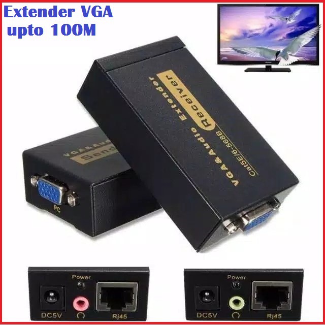 VGA Extender 100M with Audio VE-100 Over Single RJ45 CAT5e/6