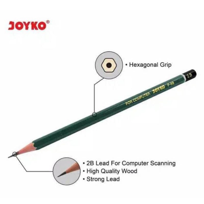 

Pensil 2B Joyko P-88 Hijau ( 12 Pcs )