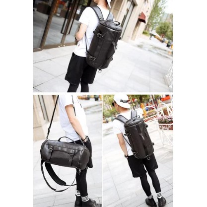 TAS PRIA 3 IN 1 KULIT | TAS PRIA BISA SLEMPANG, PUNGGUNG, JINJING | TAS TRAVEL PRIA KULIT | RANSEL