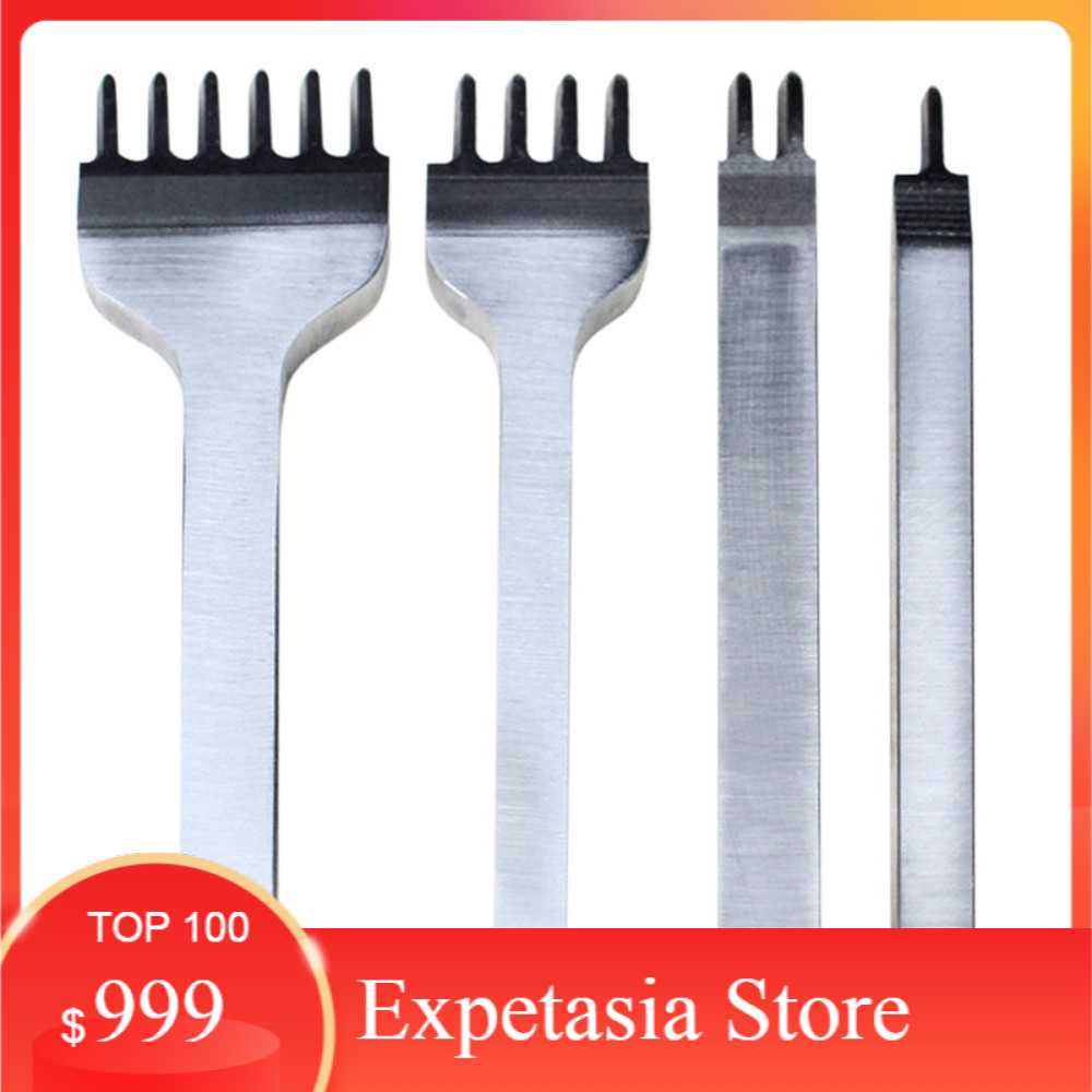 

Expetasia store Alat DIY Kulit Leathercraft Hole Punches Stitching Tool 1+2+4+6 Prong