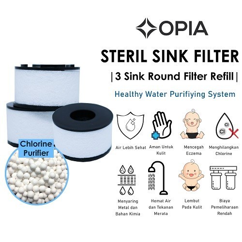 Opia Steril Sink Round Filter Refill Pack (3each/Pack)