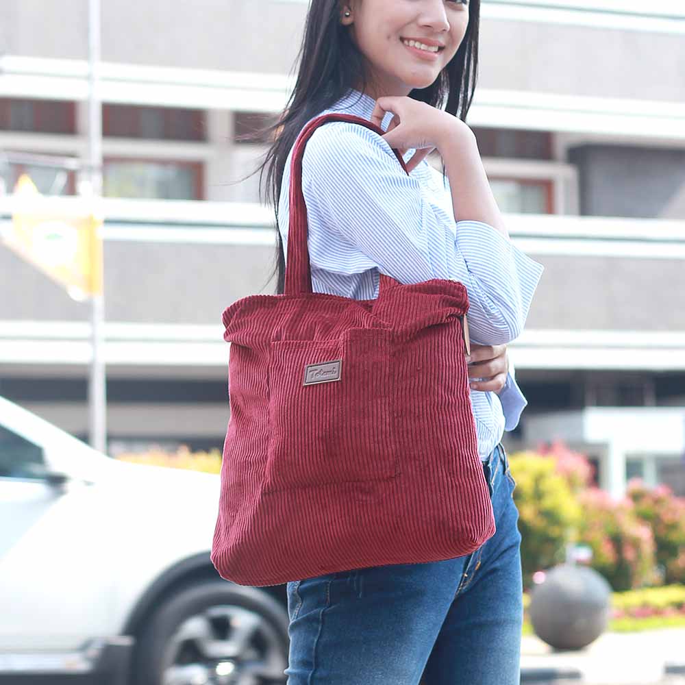 Tas Totebag Cewe Wanita Selempang Brand Totemi Motif Lokal Premium TTM 017