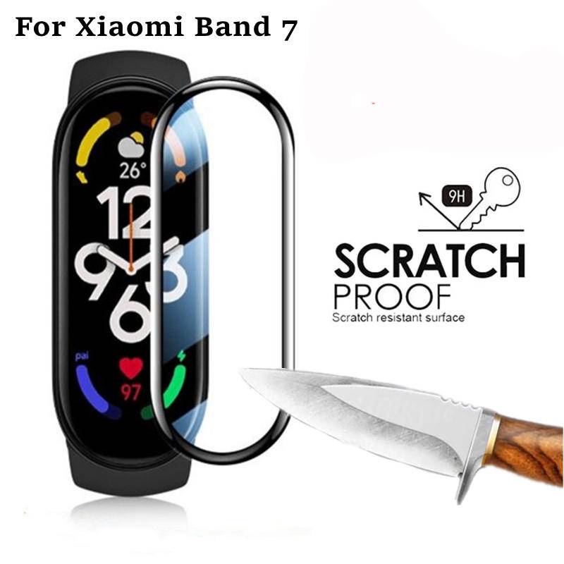 Film Hydrogel 3D Pelindung Layar Smartwatch Untuk Xiaomi Mi Band 7 Pro Curved HD 7 6 5 4 3