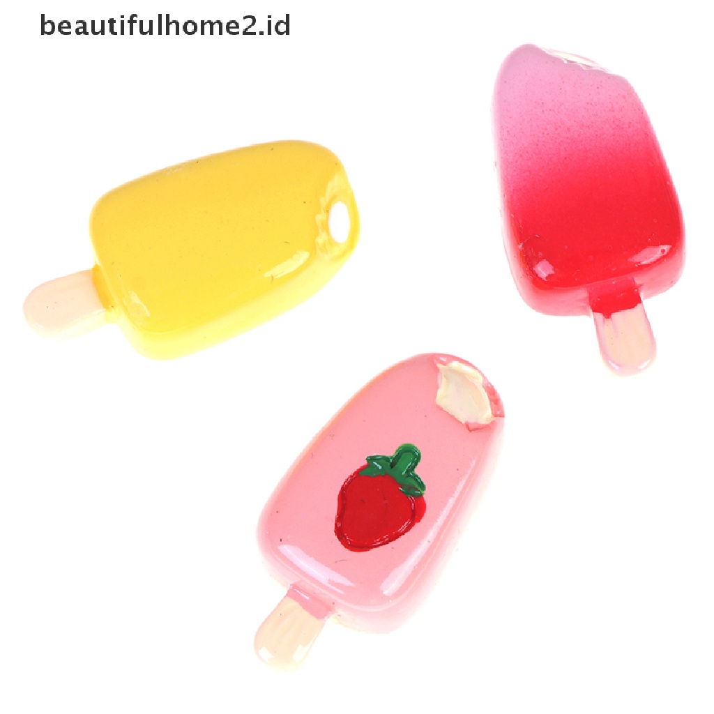 (Beautifulhome2) Buku Literatur Bahasa MandarinId 5pcs Miniatur Es Krim Skala 1: 12 Untuk Rumah Boneka 6