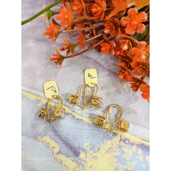 Anting emas asli k300