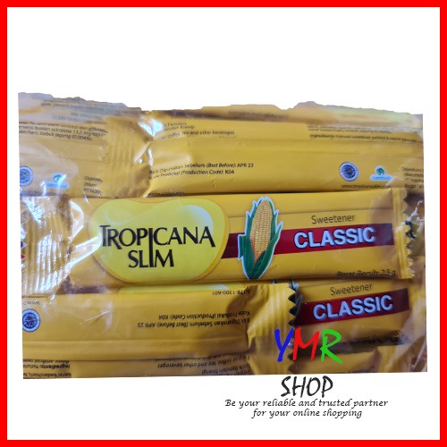 (Pack) Gula Tropicana Slim Classic Diabtx Stevia Stick Sweetener