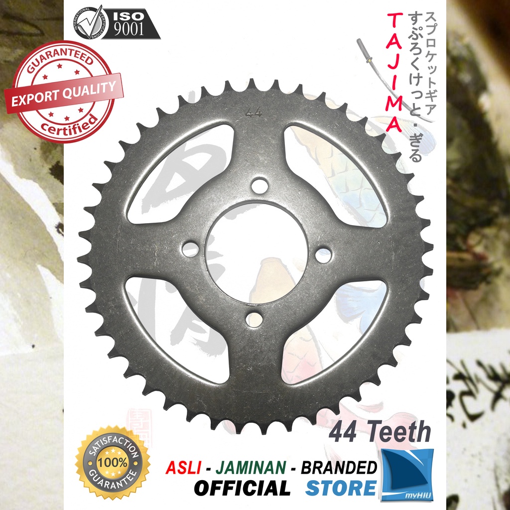 Gigi Tarik 40T ~ 50T SUZUKI Satria 2 Tak, FU Barong Gir Belakang - Rear Sprocket Gear TAJIMA-428-44T