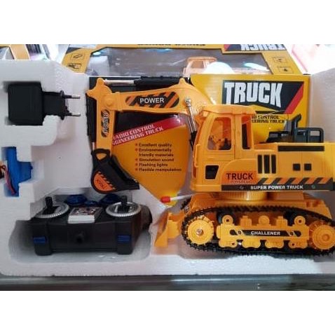 Mainan mobil rc truck beko excavator remote control truk alat berat