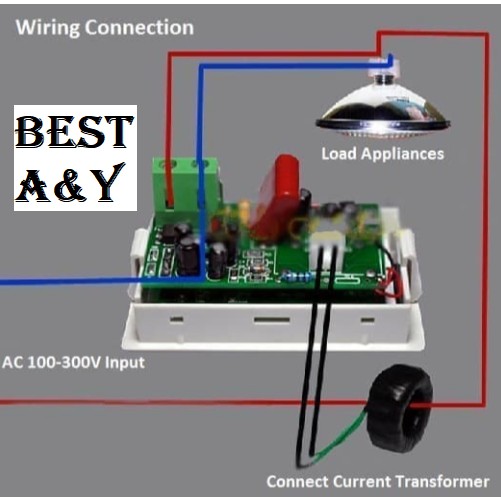 Dual Combo AC Voltmeter Amperemeter 50A 300V