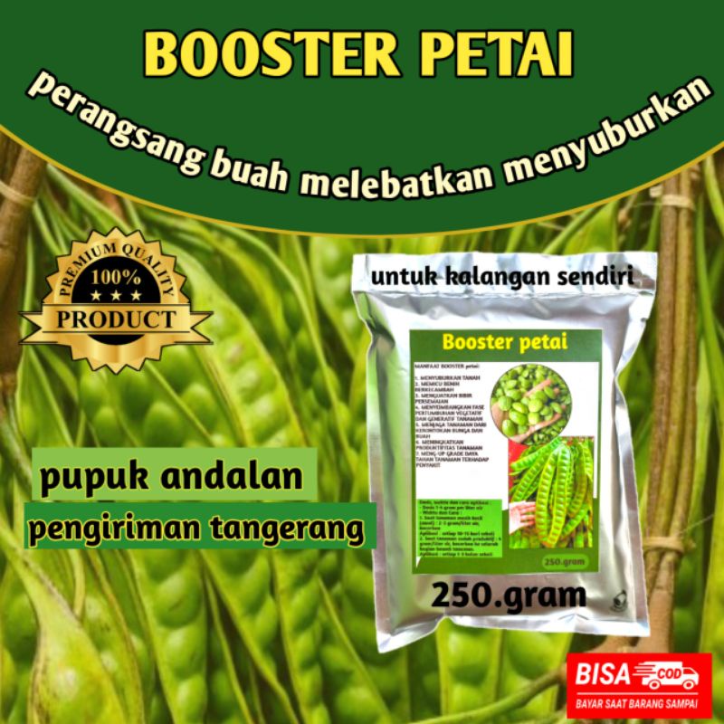 Pupuk booster petai pete organik penyubur tanah pelebat buah dan merangsang bunga isi 250 gram promo Termurah bisa Cod