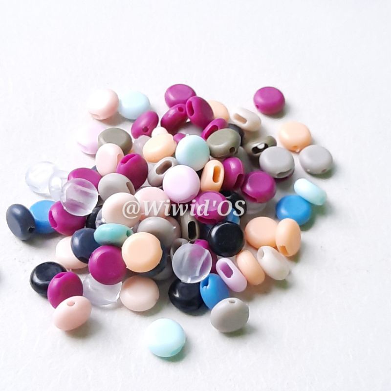 (12 biji) STOPPER TALI MASKER BULAT PIPIH 8 mm