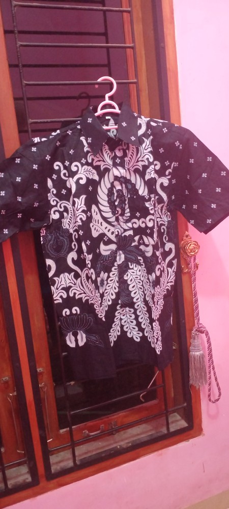 (ada Anak) Couple Batik Set Andara Pinguin Barina Gurita Brokat Modern Cewek Lengan Panjang