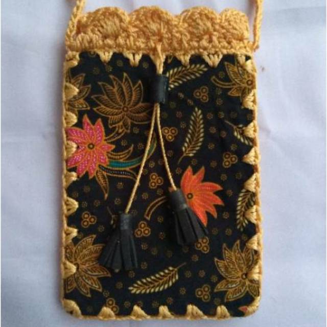 TERMURAH! PROMO Tas Mini Rajut Batik Tempat HP Android/ Tas Selempang Model Baru Khas Jogja