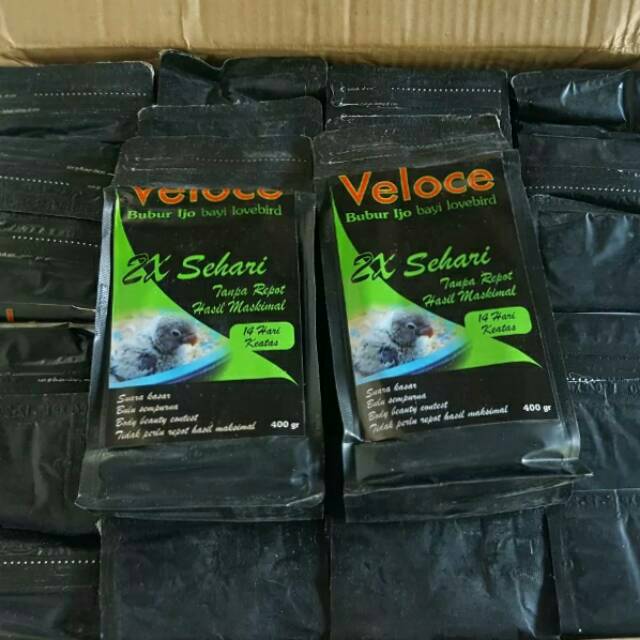 VELOCE PAKAN LOLOHAN LOVEBIRD BUBUR IJO LOLOHAN LOVEBIRD