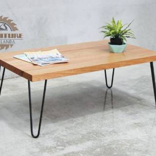 Meja tamu minimalis / coffe table / meja kayu kaki hairpin meja kayu