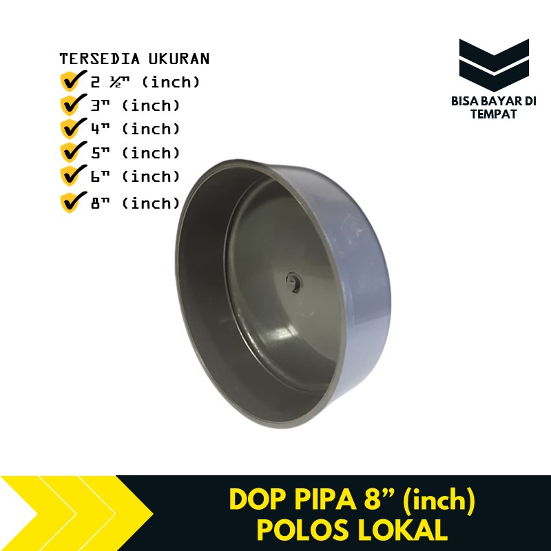 Dop Pipa 8 Inch Polos Lokal Tutup Pipa Paralon 8 Inch TBA331