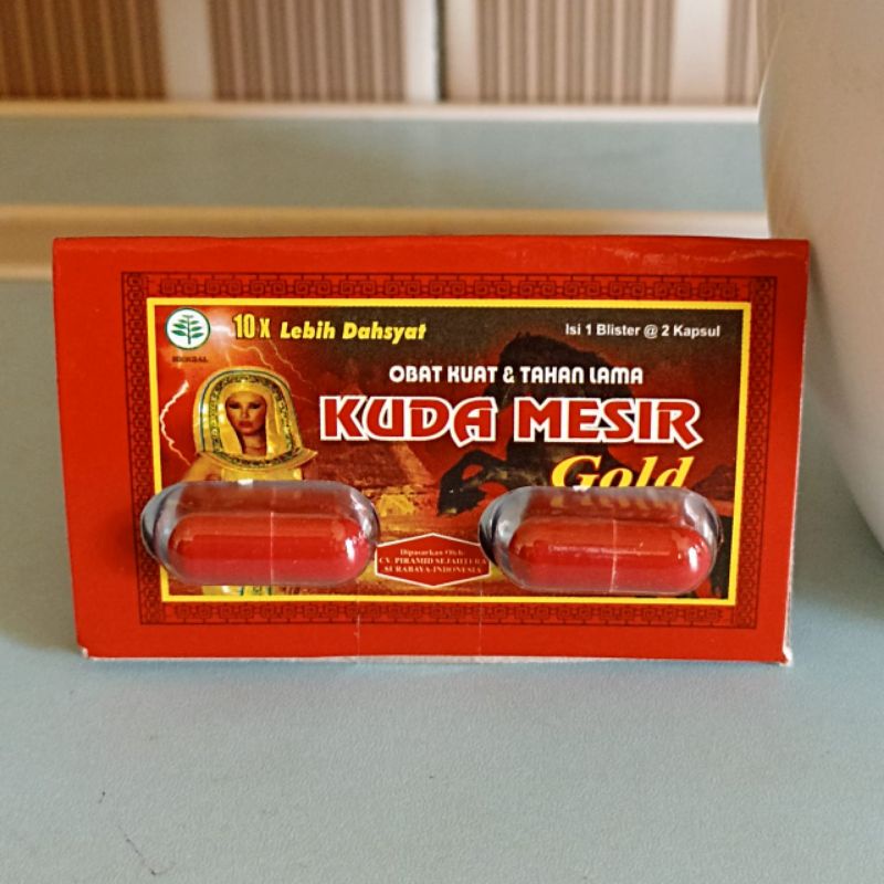 KAPSUL KUDA MESIR GOLD OBAT KUAT OBAT TAHAN LAMA (1 Sachet isi 2 Kapsul)