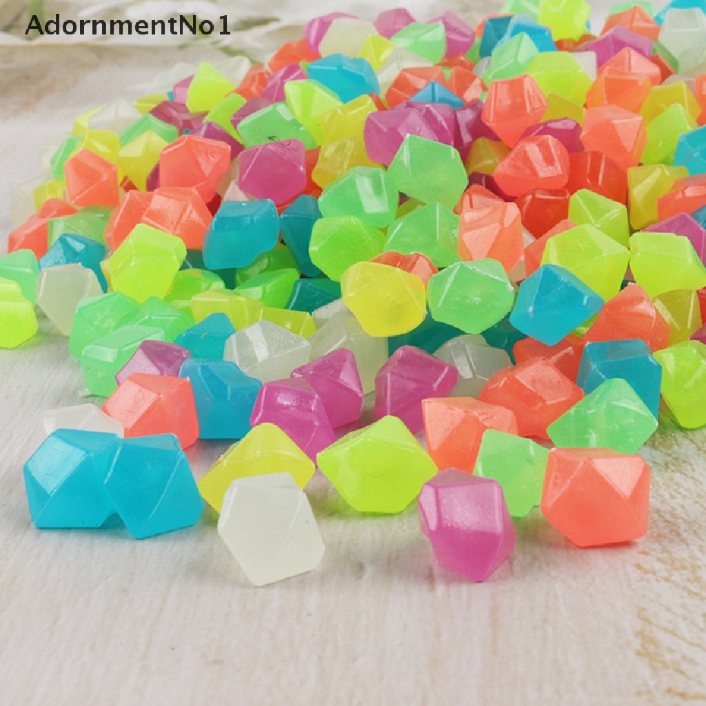 (AdornmentNo1) 50pcs Batu Kerikil Luminous Glow In The Dark Untuk Dekorasi Akuarium Ikan