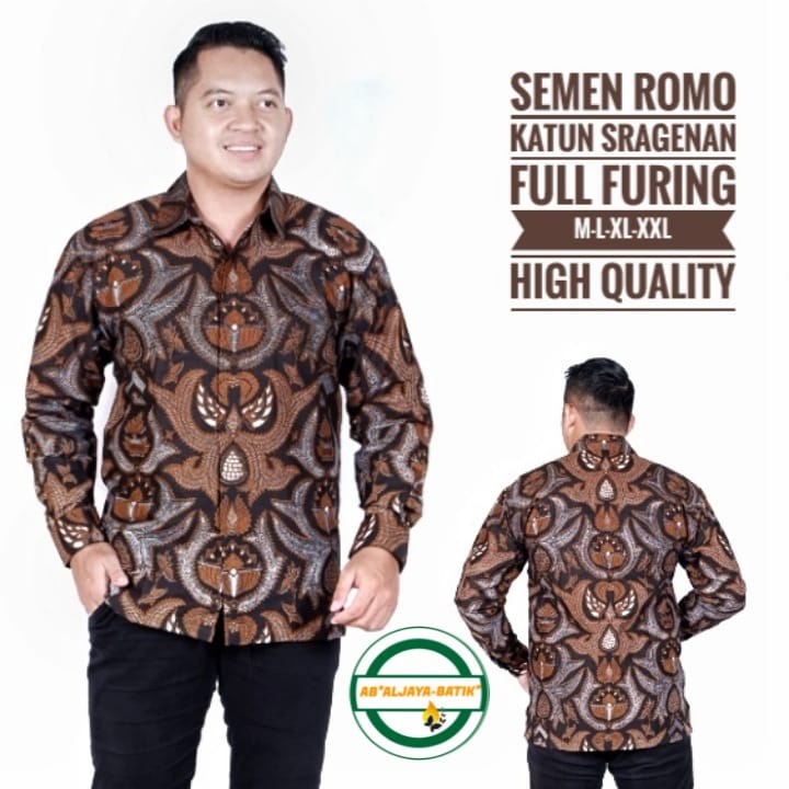 SEMEN ROMO ALJAYA KEMEJA BATIK SOLO PRIA PREMIUM LENGAN PANJANG LAPIS FURING PARIKESIT BAUREKSA PEKSI BIRU KEJAYAN TUMURUN SOGAN REMUKSA JAYASURA  PRABU SEKTI BIMA  PARANG BUDOYO RINJANI MERAK KHAYANGAN WULU GADING BANYU PINK  BANYU BIRU BISONO HIJAU BIMA