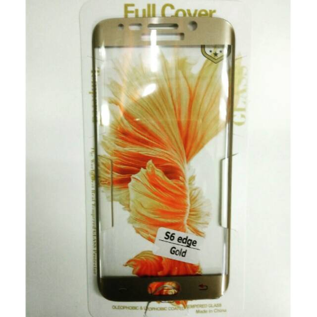 TEMPERED GLASS COLOR SAMSUNG GALAXY S6 EDGE FULL LCD