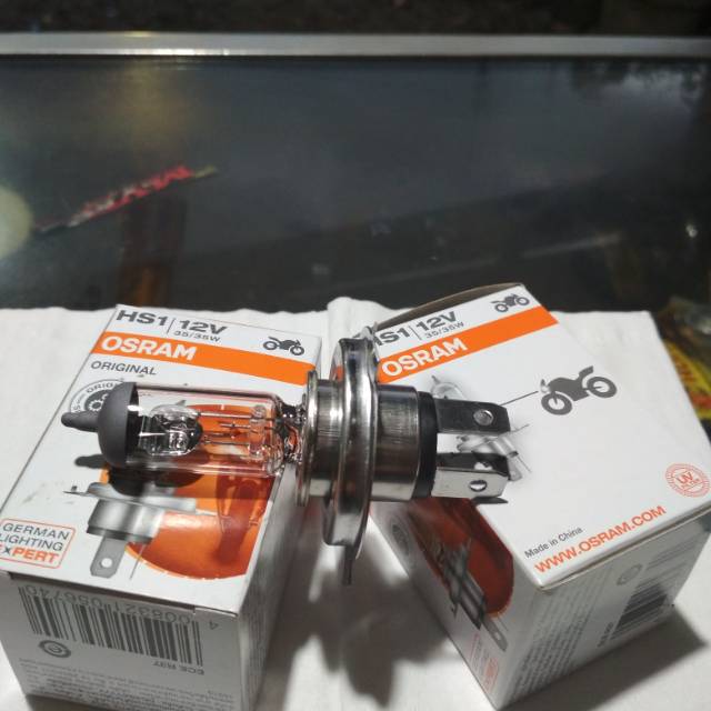 Lampu depan motor laki merk osram