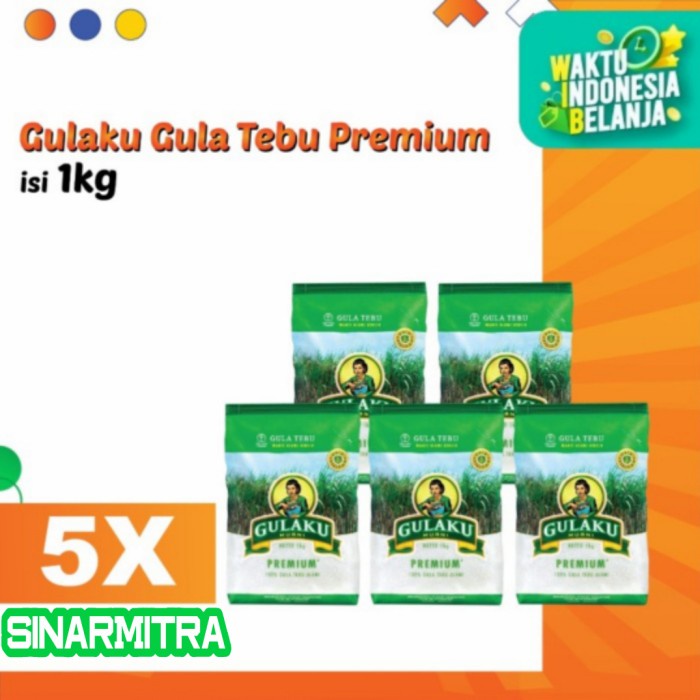 

GULA PASIR MERK GULAKU ISI 5 Pcs / 5 Kg