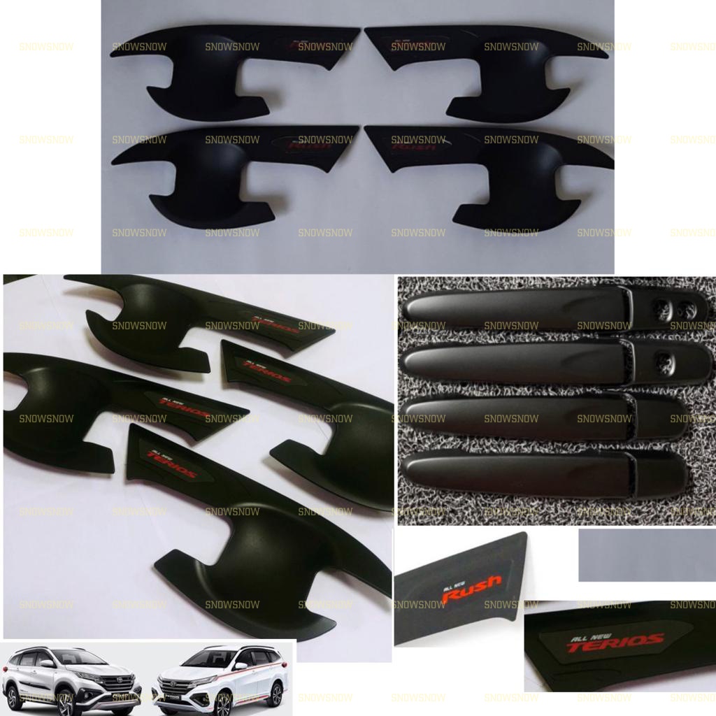 Paket Outer Handle Cover All New Rush Terios 2018 2022 2023 GR SPORT Platinum Hitam Chrome