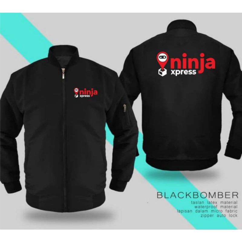 JAKET BOMBER KURIR NINJA XPRES WATERFROP BLACK