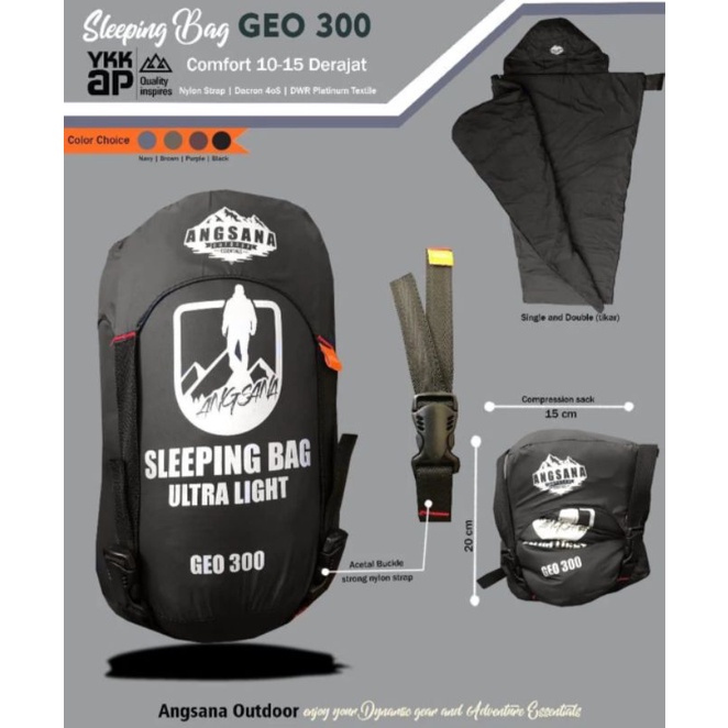 SLEEPING BAG ATAU KANTONGTIDUR ULTRALIGHT ANGSANA SERI GEO 300