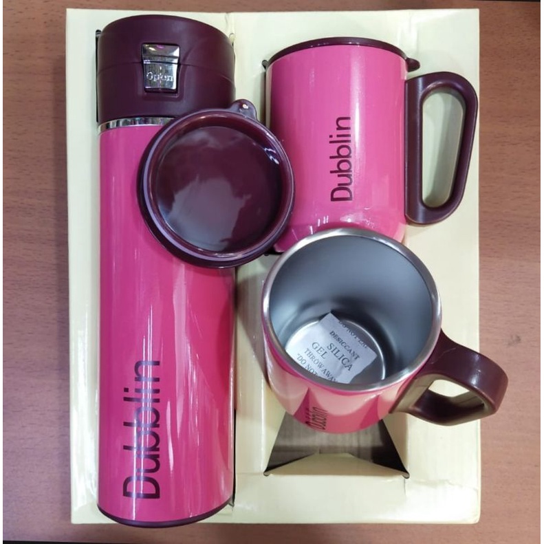 Dubblin regend gift set termos dan gelas mug 3 in 1