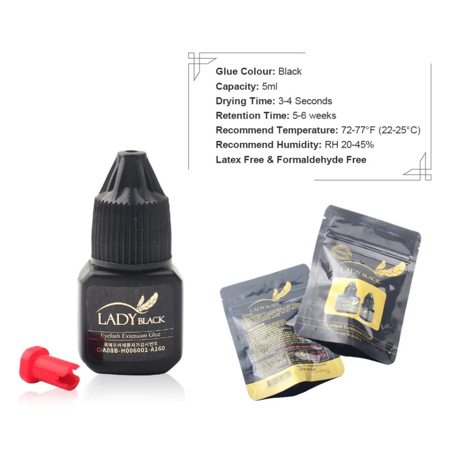 LADY BLACK GLUE 5ML EYELASH EXTENSION