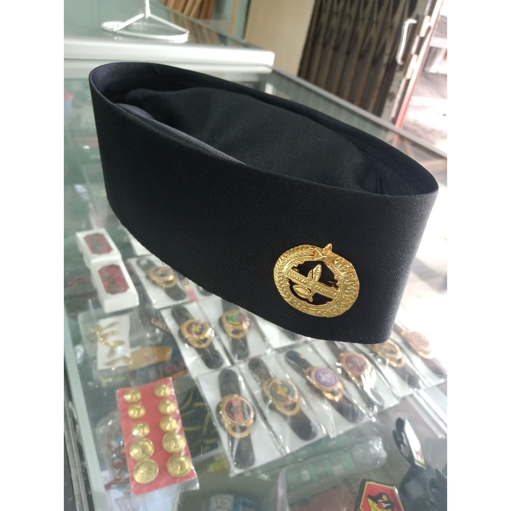 Peci Pembina Putra Songkok Pembina Pramuka Putra Tatop Emblem Pembina Putra