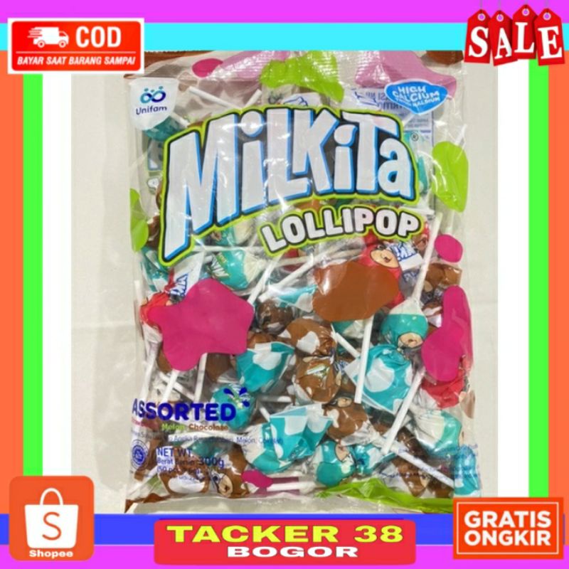 

MILKITA LOLLIPOP PERMEN HARGA PER 1 BKS / TOPLES ISI 50 PCS