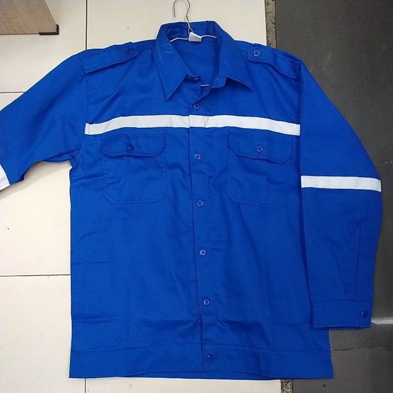 Kemeja kerja pria/seragam proyek/baju pria operator bordir alat berat/baju komatsu alat berat pria