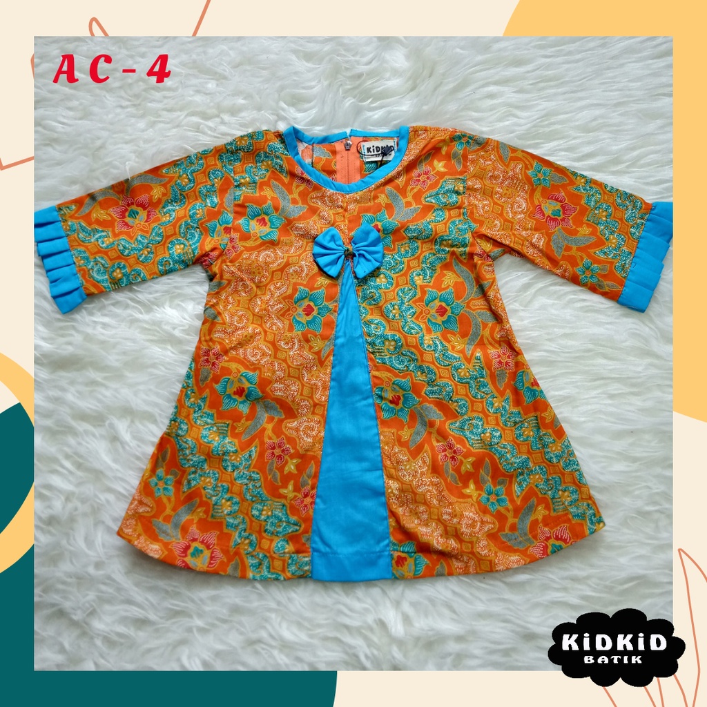 Atasan Batik Anak Perempuan Blus Anak Cewek Baju Blouse Usia 1-13 tahun