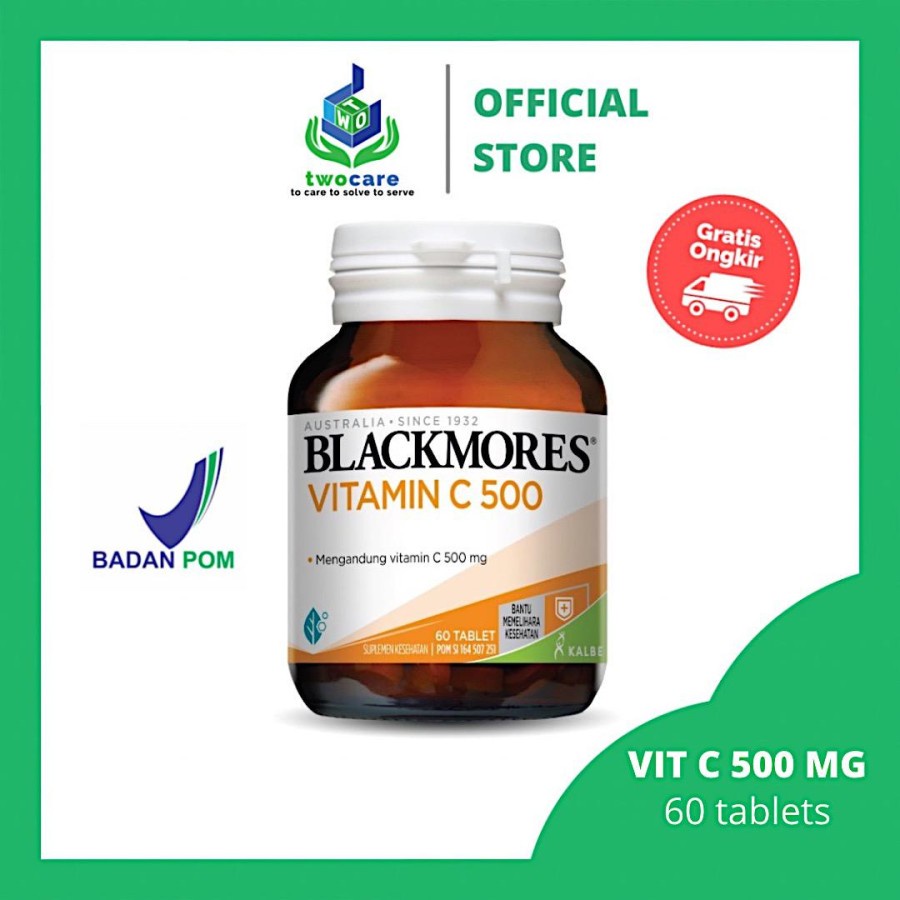 BLACKMORES VITAMIN C 500mg  VIT C 500 mg 60 tablet Immunity Suplemen Daya Tahan Tubuh BPOM KALBE