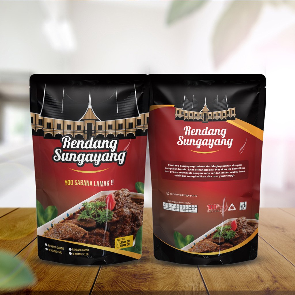 

Rendang Daging sapi 500 gram asli Padang Rendang Sungayang