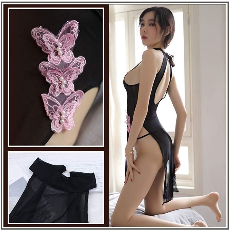 PREMIUM Cheongsam Qipao Shanghai China Dress Bordir Kupu Sexy Lingerie Costume