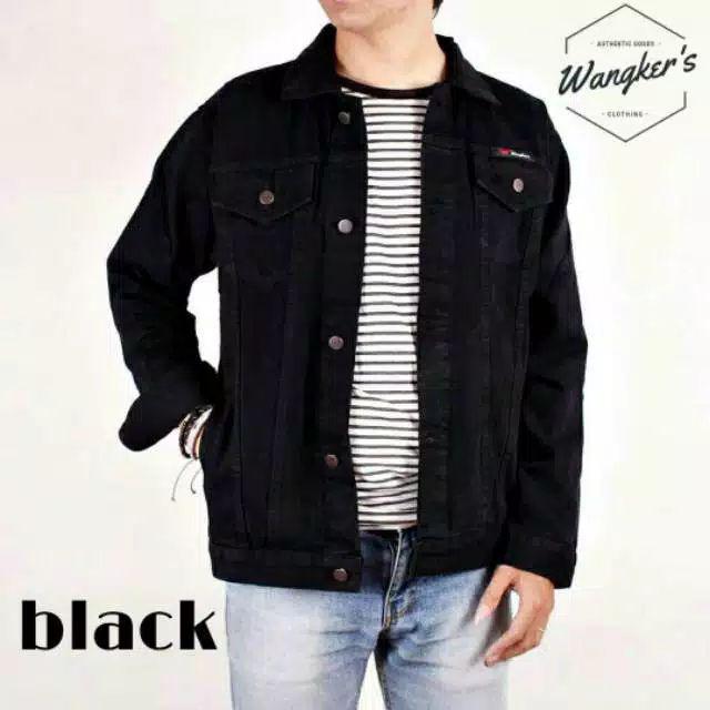 Jaket Jeans Sanwash Original-Hitam