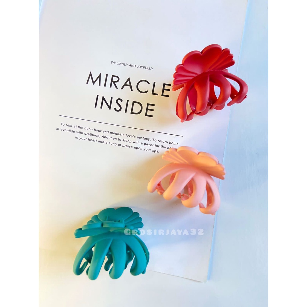 (GROSIRJAYA32) Jedai Rambut GARPU DOFF Jepit Rambut Korea Besar 11cm Praktis Aksesoris Fashion / Jepit Rambut Besar Polos