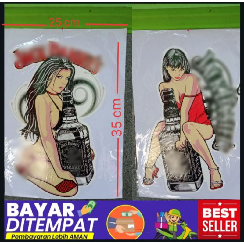 

1 pcs stiker jumbo cewek JD ukuran 25x35cm