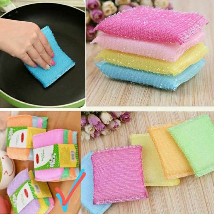 Spon Bantal Spon Cuci Piring Sponge Spons Wastafle (4pcs)