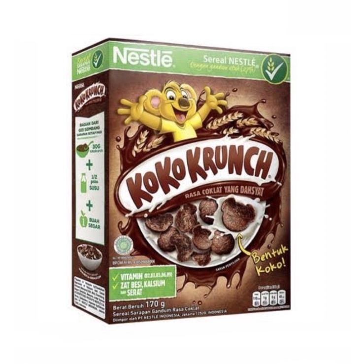 

Nestle Koko Krunch Chocolate Wheat Cereal 170gr / Sereal / Sarapan / Koko Crunch