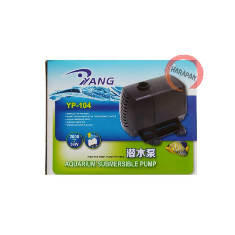 YANG YP104 YP-104 YP 104 Mesin pompa air celup kolam power head Aquarium hidroponik