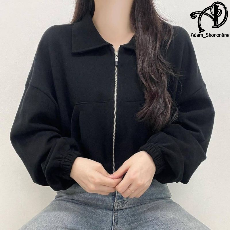 HOODIE WANITA - JAKET WANITA - HODIE ZIPPER - HOODIE CROP - HODIE KEKINIAN - SWEATER WANITA - ATASAN - JAKET KOREAN STYLE