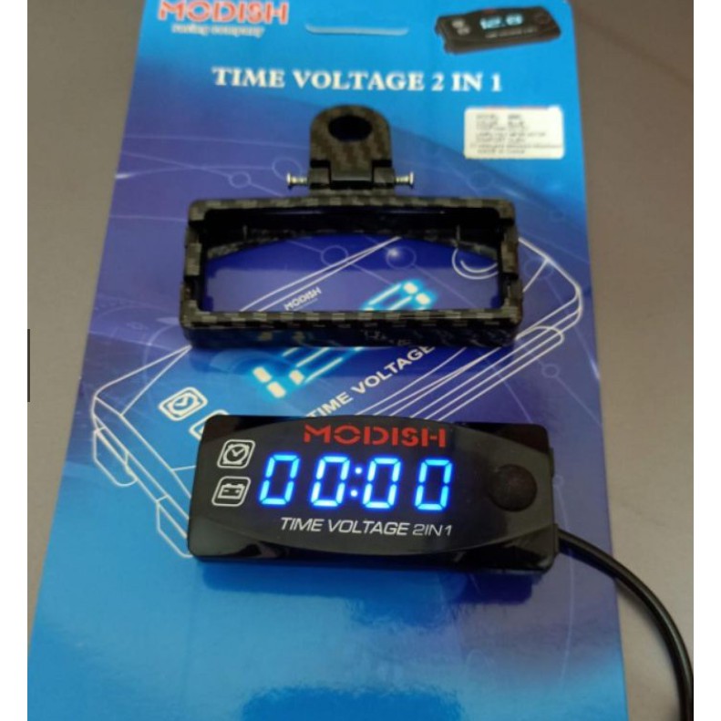 Voltmeter plus breket kotak universal 2 ini 1