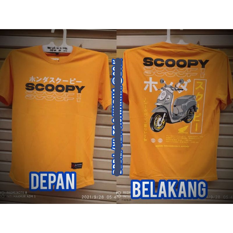 KAOS TSHIRT MOTOR SCOOPY / HONDA DISTRO HITAM