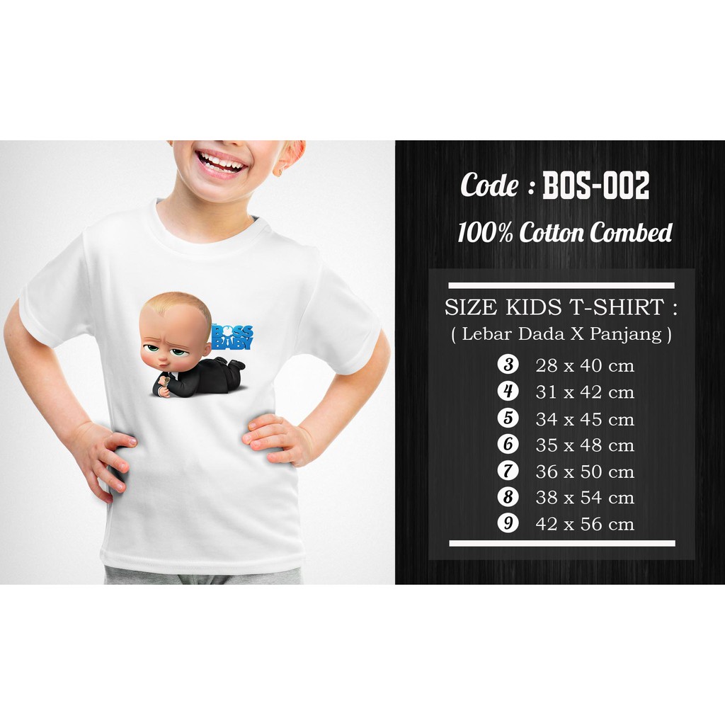 [FREE NAMA !!] Kaos Anak &amp; Family Boss Baby 100% COTTON PREMIUM